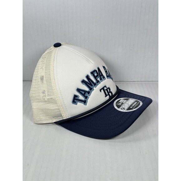 Tampa Bay Rays New Era M-Crown 9FORTY A-Frame Trucker Snapback Hat Cap NEW - Picture 3 of 5